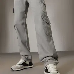 Banana Club Men Grey Double Pocket Cargo Denim-image-24
