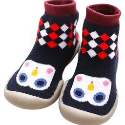 U-grow Baby Anti-Skid Breathable Soft Socks Shoes Blue & White-image-1