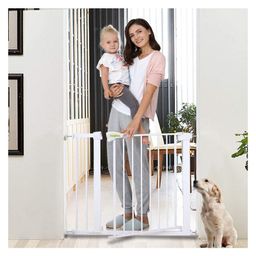 Baybee Auto Close Baby Safety Gate with Lock System - White-16