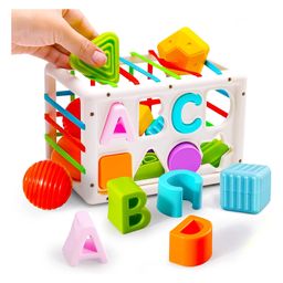 ADKD Shape Sorter Montessori Educational Toys for baby With 14 Blocks - Multicolor-3