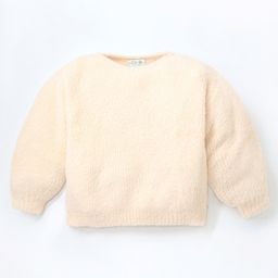 Cherry Crumble By Nitt Hyman Smart Full Sleeves Solid Sweater - Peach-image-82