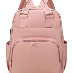 House of Quirk Baby Diaper Bag Maternity Backpack With USB Charging Port Easy To Travel Unisex (Pink-image-3