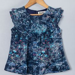 Hungsntugs Sleeveless Abstract Printed Top - Navy Blue-image-97