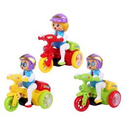 AKN TOYS Electric Light Music Rotating Tricycle Children Boys and Girls Educational Toys - COLOR MAY VARY-1