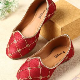 Cute Walk by Babyhug Slip on  Mojaris - Maroon-picture-20