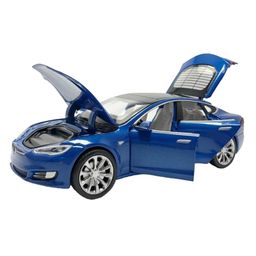 Magicwand Die-Cast Zinc Alloy 1:32 Scale Teslla Model-S with Openable Doors,Pull Back Action,Working Lights-23