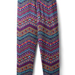 CrayonFlakes Knit Abstract Printed Leggings - Purple-picture-4