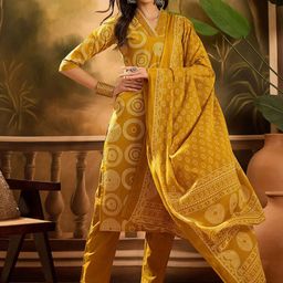 Vastramyaa Women Bandhani Print Beads and Stones Pure Cotton Kurta with Trousers & Dupatta-17