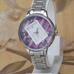 VIRAKTI Women Round Dial & Bracelet Style Straps Analogue Watch G-91-PINK STEEL-image-97