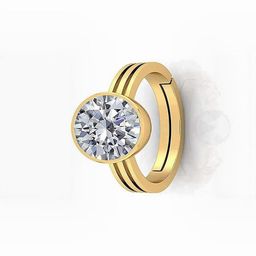 GenZcomplex Gold-Plated Brass Zircon Finger Ring-image-72