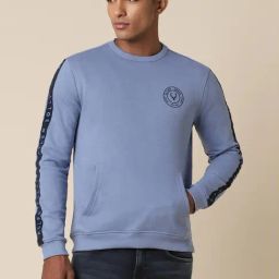 Allen Solly Blue Cotton Regular Fit Sweatshirt-image-88