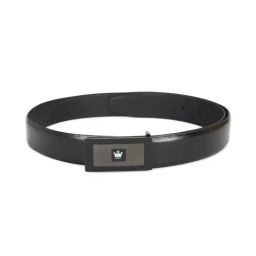 Louis Philippe Black Formal Leather Belt for Men-image-54