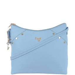 Baggit Tick Embry Blue PU Solid Sling Handbag-image-21