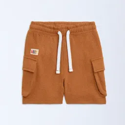 HOP Kids by Westside Ochre Knitted Mid-Rise Cotton-Blend Shorts-picture-47