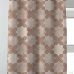 SPACES DRAPE STORY Elegent Brown Polyester 7 ft Door Curtain - Set of 2 image 4