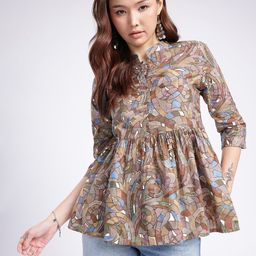 Anouk Rustic Abstract Printed A-Line Kurti image 2