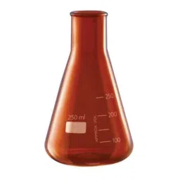 Abgil 10000ml Borosilicate Glass Amber Color Plain Graduated Narrow Mouth Conical Erlenmeyer Flask ABG1444-3