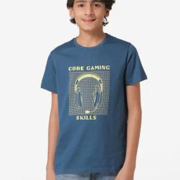 Red Tape Kids Blue Printed T-Shirt-image-92