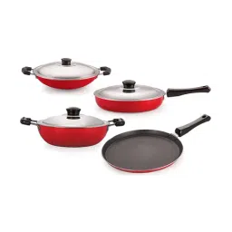 Nirlon Non-Stick Red Aluminium Kitchenware Set of 4 Piece-11