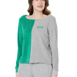 Vero Moda Grey & Green Graphic Print Sweatshirt-image-27