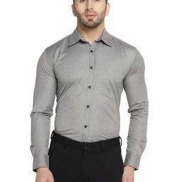 TAHVO Grey  Slim Fit Shirt-image-6