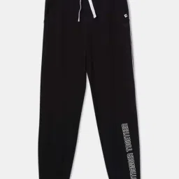 Jockey Kids Black Cotton Printed Joggers-image-131