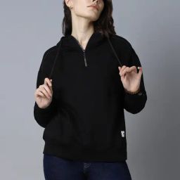 High Star Black Cotton Regular Fit Hoodie-image-80