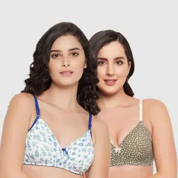 Clovia Multicolor Printed Bra (Pack of 2)-image-28