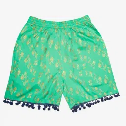 Kiddopanti Kids Light Green Printed Shorts-image-67