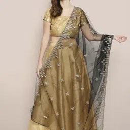 Dupatta Bazaar Black Zari Work Dupatta-image-42