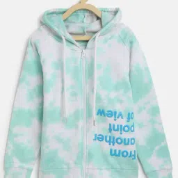 Tales & Stories Kids Green Over Dyed Full Sleeves Sweatshirt-image-5