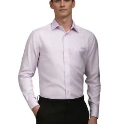 Louis Philippe Purple Cotton Regular Fit Shirt-picture-1