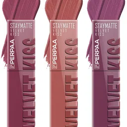 PERPAA Velvet Kiss Set of 3 Waterproof Matte Lipstick -3.5 ml Each - Shades 04- 05- 06-image-67
