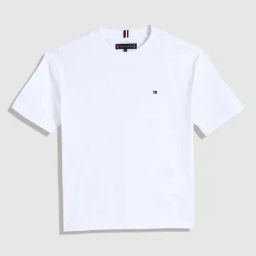TOMMY HILFIGER Boys White Cotton Solid T-Shirt-picture-44