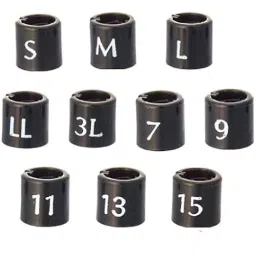 AS ONE Hanger Size Marker Slim Type LL Size Polypropylene Black, 61-200-12-4 (Set of 50 pcs)-26
