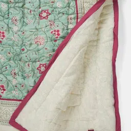 Fabindia gulbagh Blue & Cream Floral Printed AC Room Double Bed Quilt-picture-31