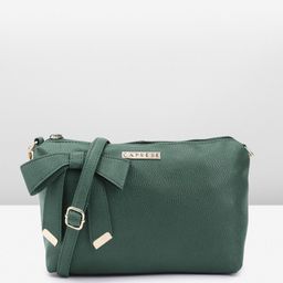 Caprese Textured Structured Sling Bag with Bow Detail-4
