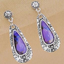Sohi Gold Plated Party Designer Stone Drop Earrings-9