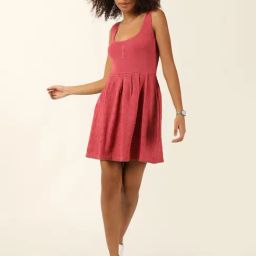 Forever 21 Pink Cotton Self Pattern A-Line Dress-image-40