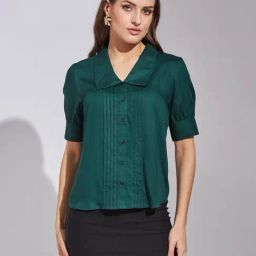 Latin Quarters Green Viscose Regular Fit Top-picture-31