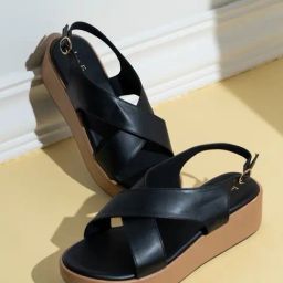 Inc.5 Women's Black Cross Strap Sadals-image-94