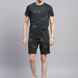 Monte Carlo Olive Regular Fit Printed Co-Ord Set-image-61