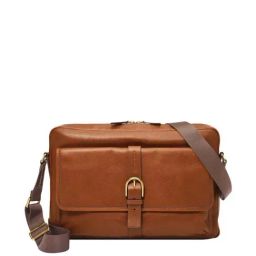 Fossil Camden Brown Leather Medium Messenger Bag-image-2