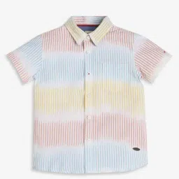 Ed-a-Mamma Boys Multicolor Cotton Striped Shirt-picture-7