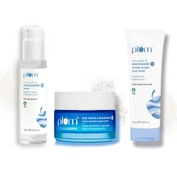 Plum Niacinamide Skin Care Trio - Toner 150ml + Clear Gel Cream 50g + Face Wash 100ml-20