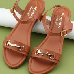 Hoversoul X D'Lorzeri Women's Kerna Tan Ankle Strap Sandals-image-55