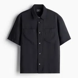 H&M Men Short Sleeves Turn Down Collar Shirt-image-7
