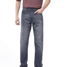 Rare Rabbit Grey Regular Fit Solid Jeans-image-7