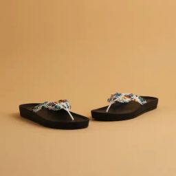 Eridani Women's Avery White Thong Sandals-image-10