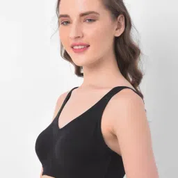 Clovia Black Non Wired Non Padded Full Coverage Bra image 4